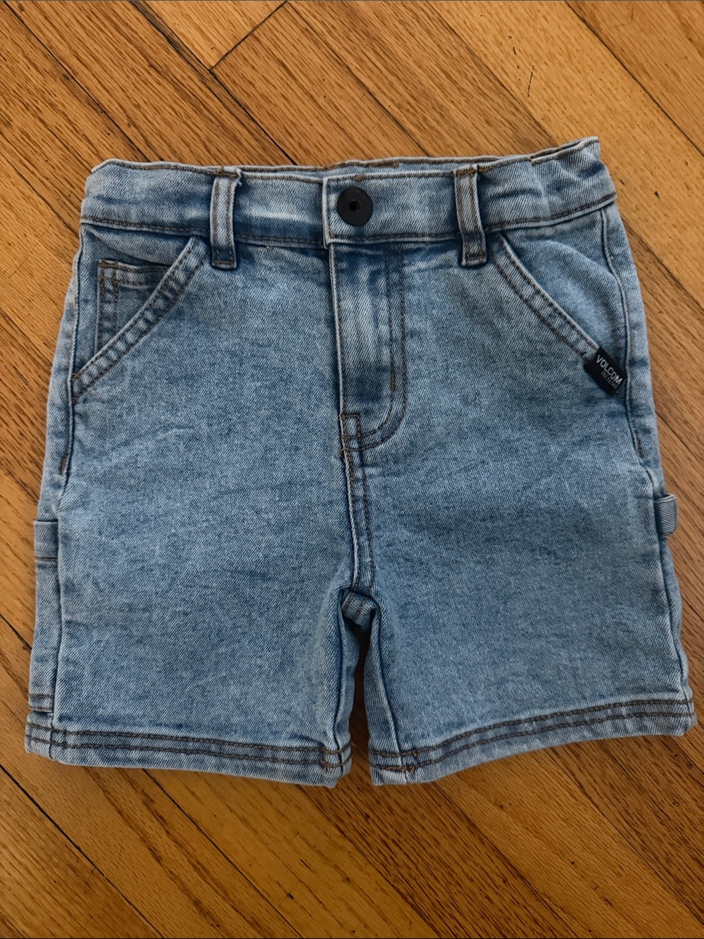 Volcom Kids Light Wash Denim Shorts